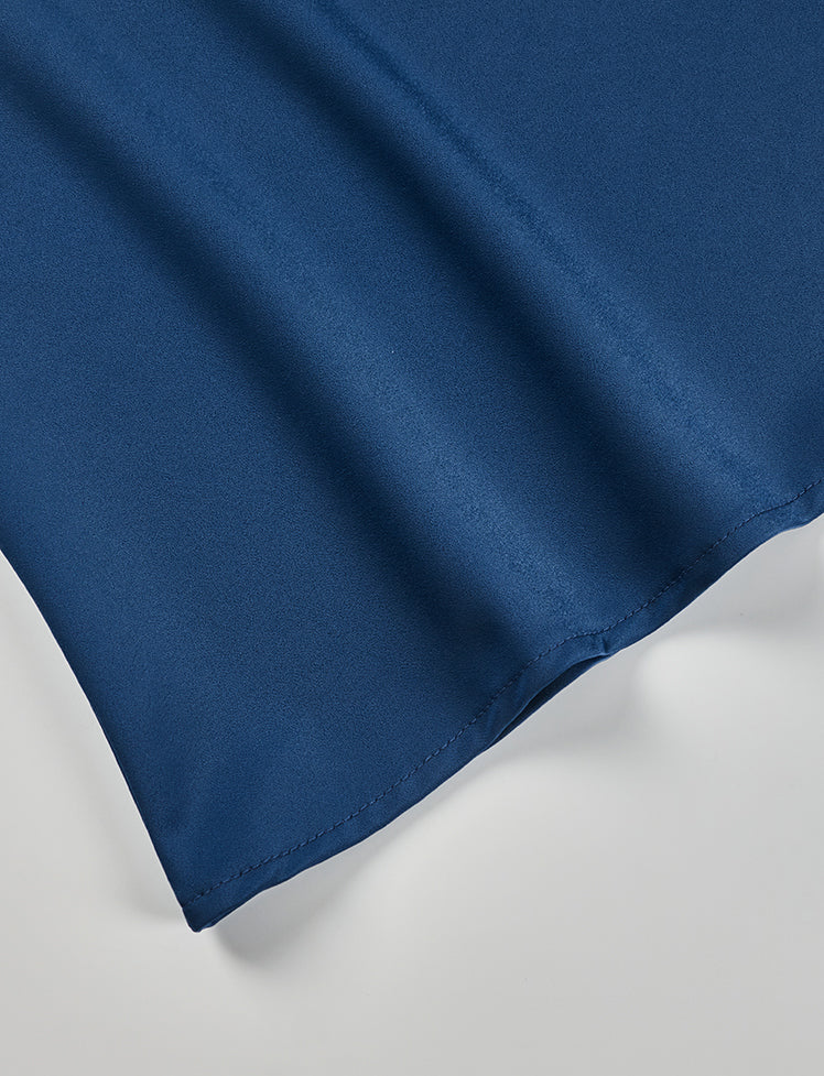 Halter Satin Solid Mini Dress