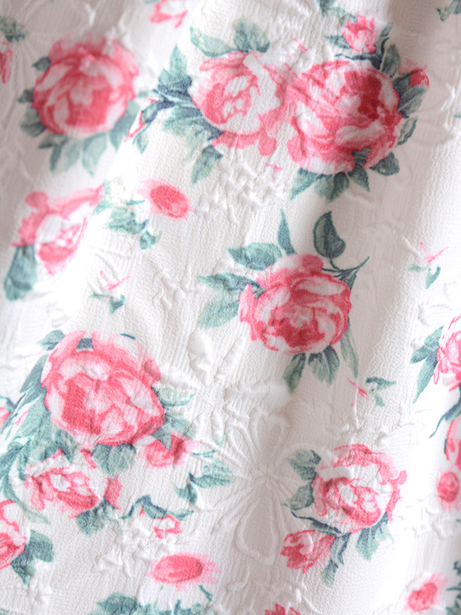 Camellia Vintage Embossed Dress