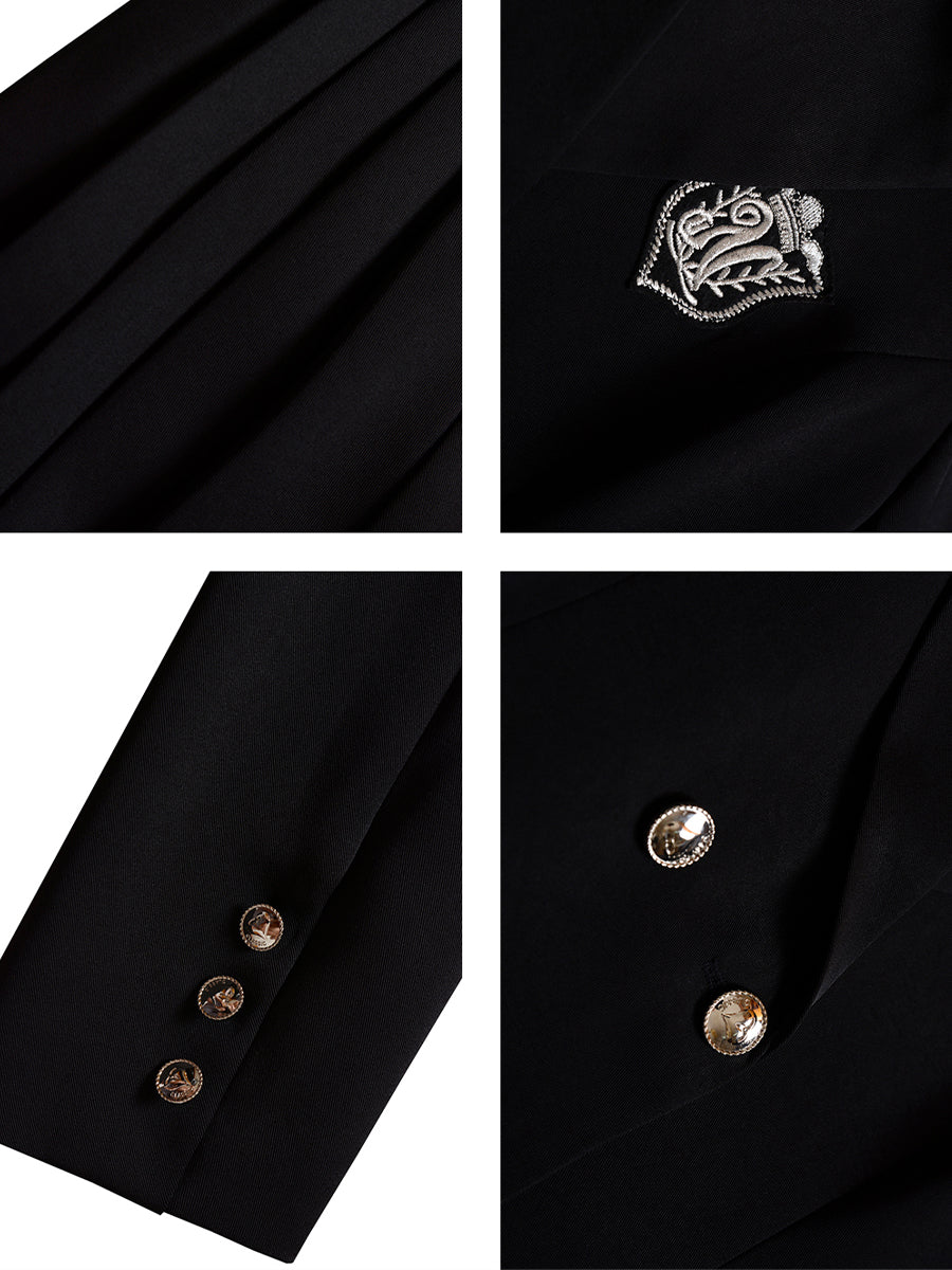Professional Pleated Suit Dress