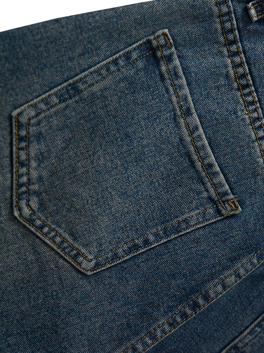 Blue Loose Denim Jeans Pants