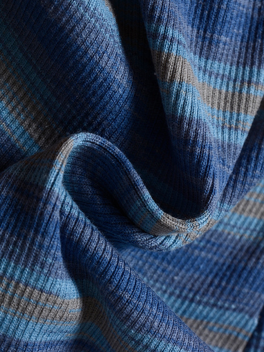 Blue Knitted Hip Dress