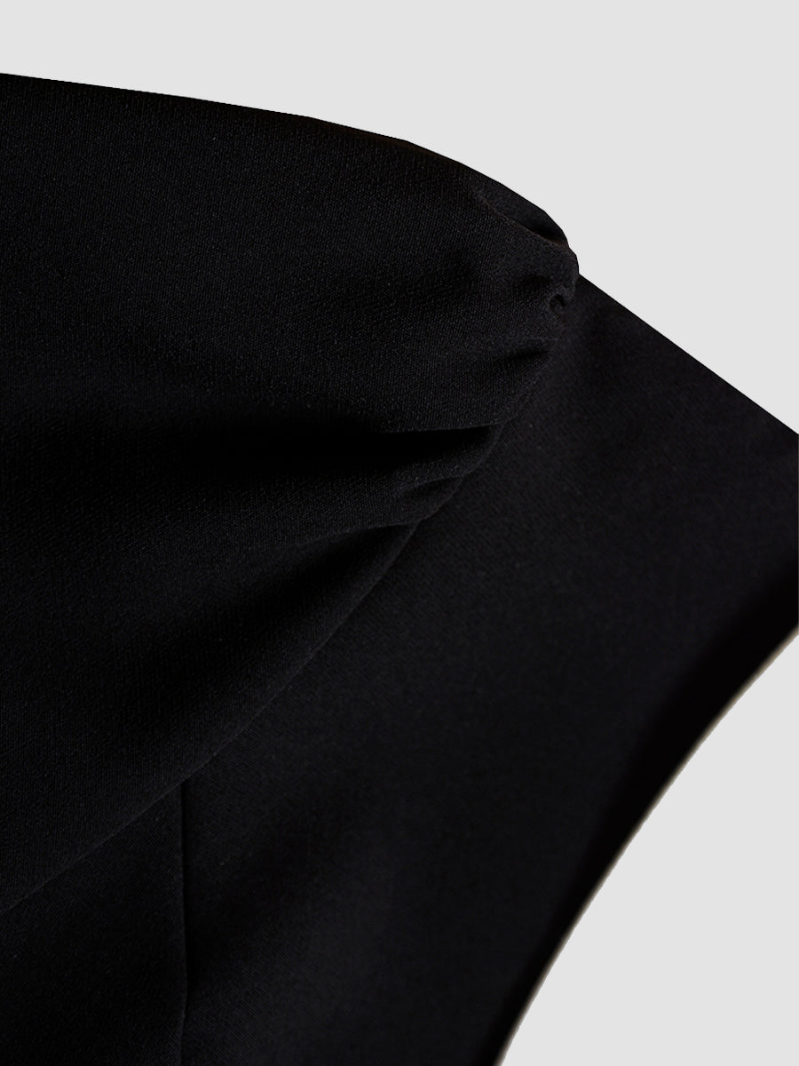 Black Butterfly Polo Dress
