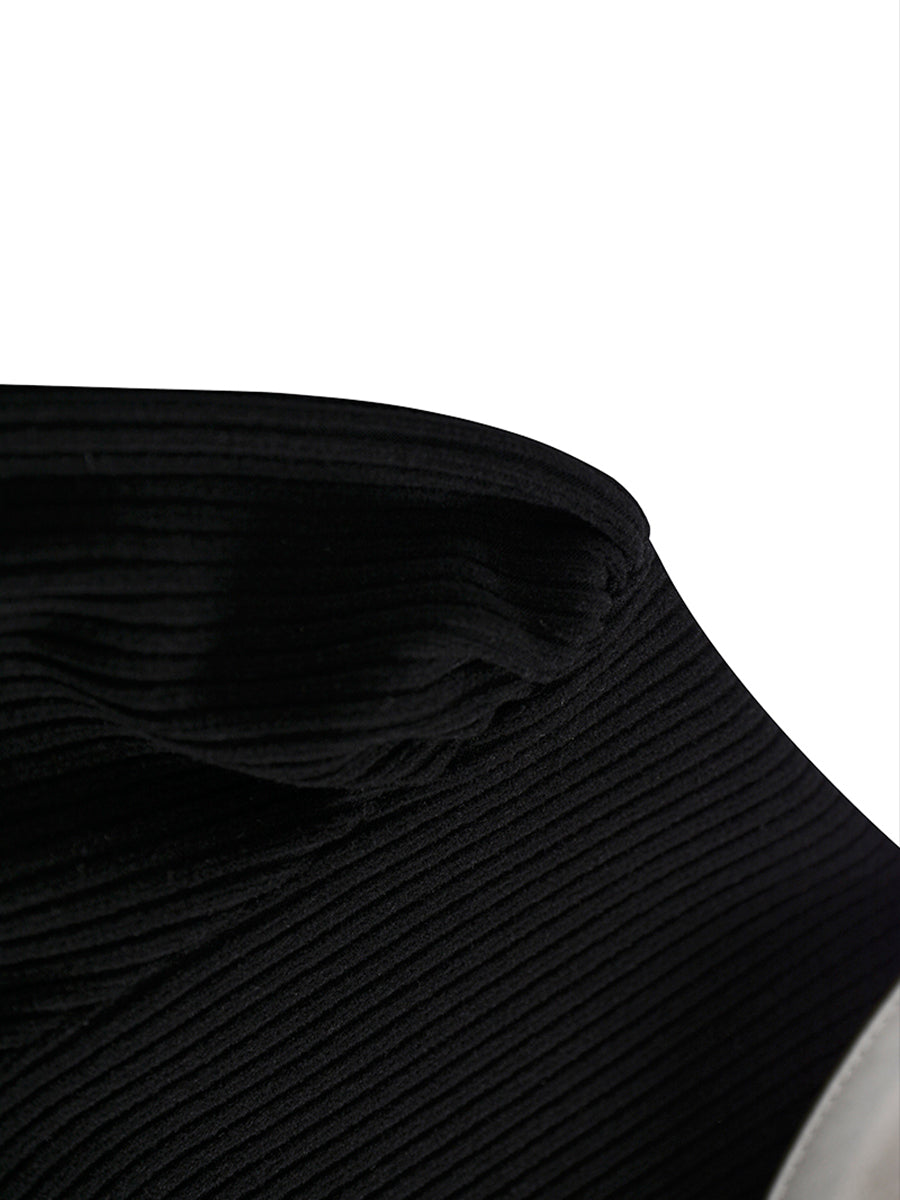 Knitted Irregular Bow Dress