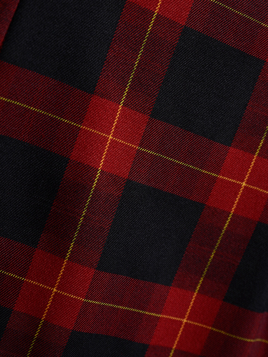 Red Plaid Halter Dress