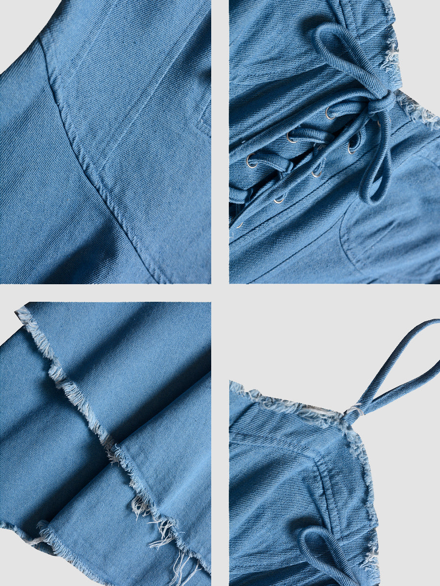 Blue Denim Cake Dress