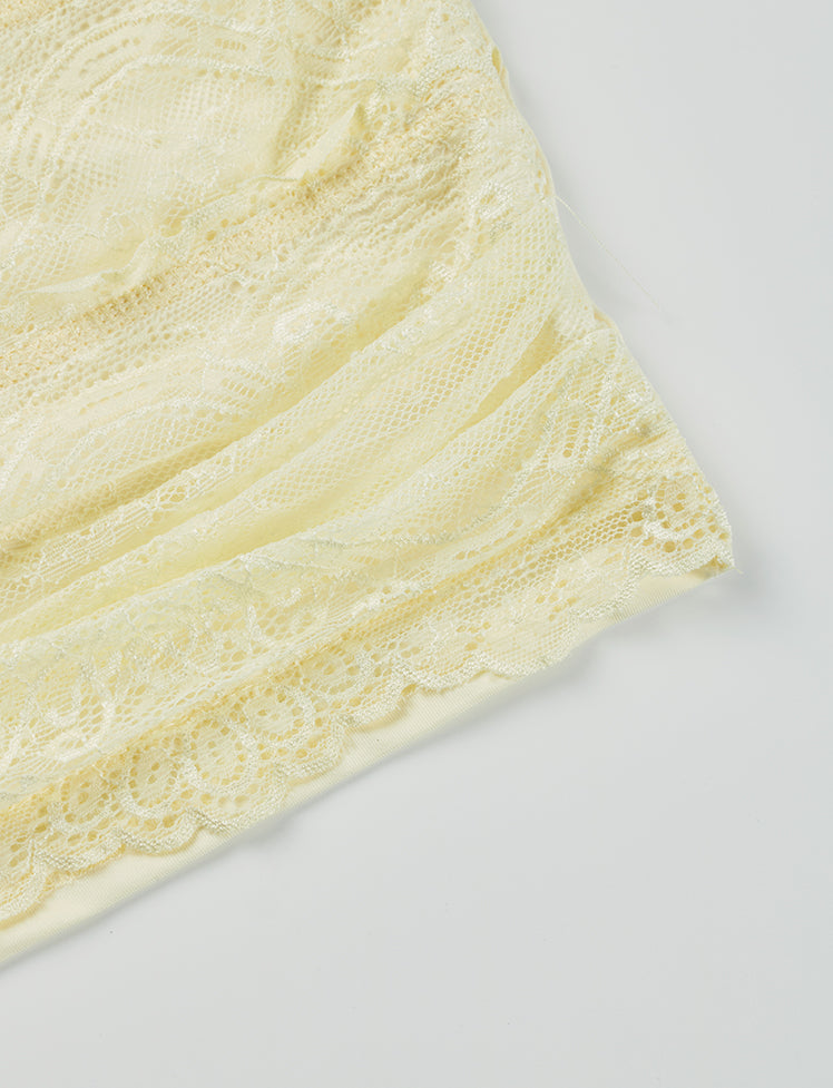 V Neck Lace Paneled Tank Top