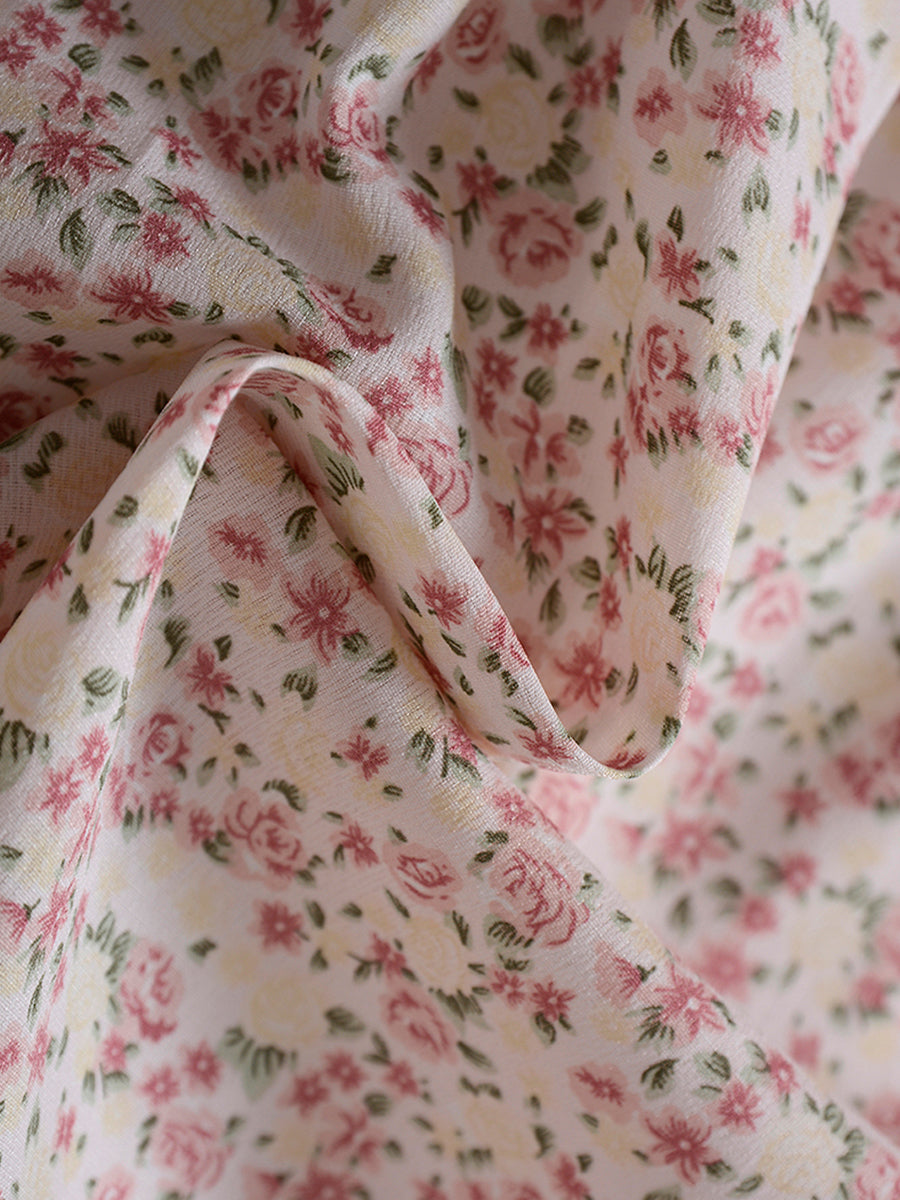 Floral V-neck Lace Dress