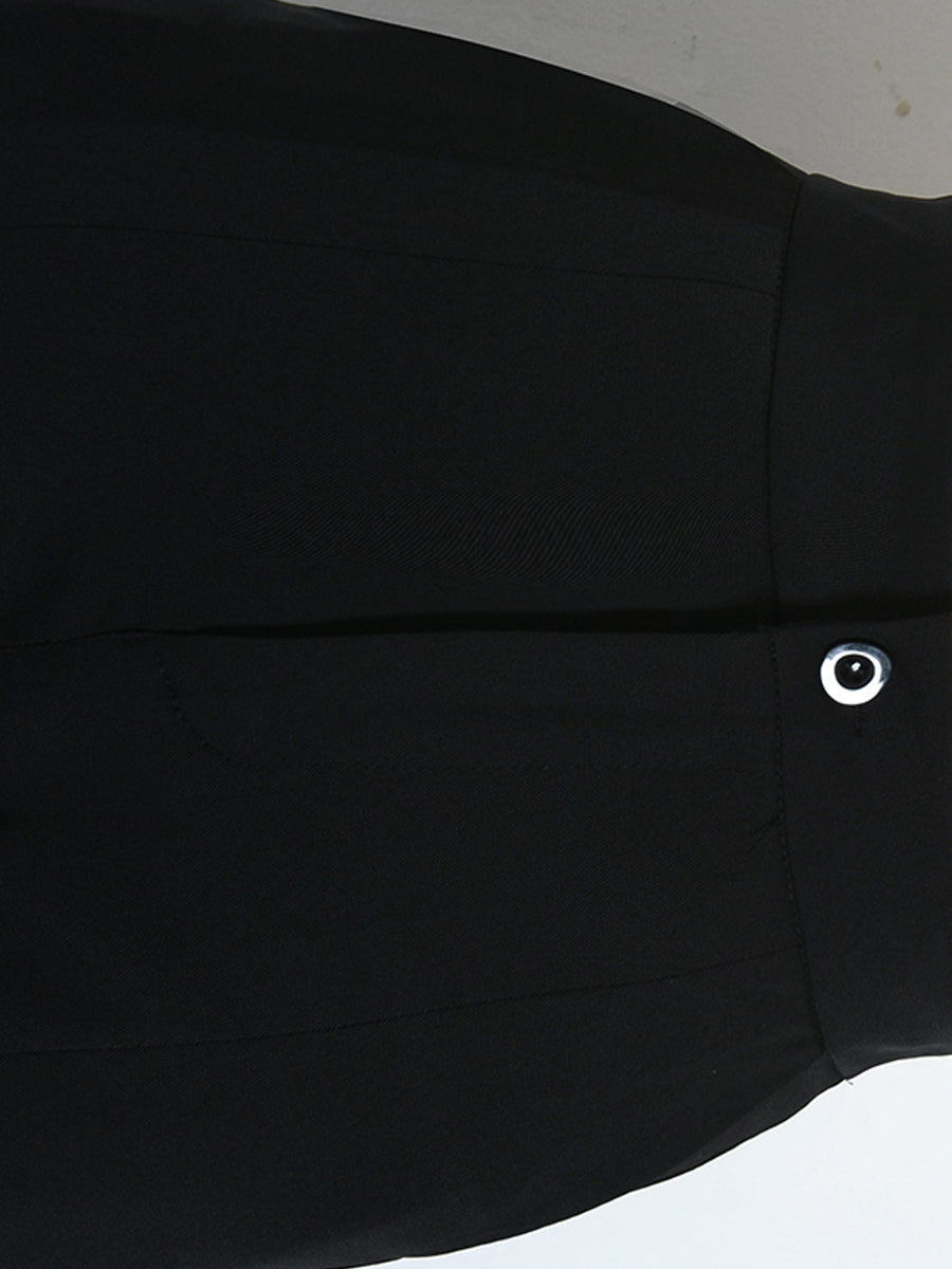 Split Black Uniform Pants