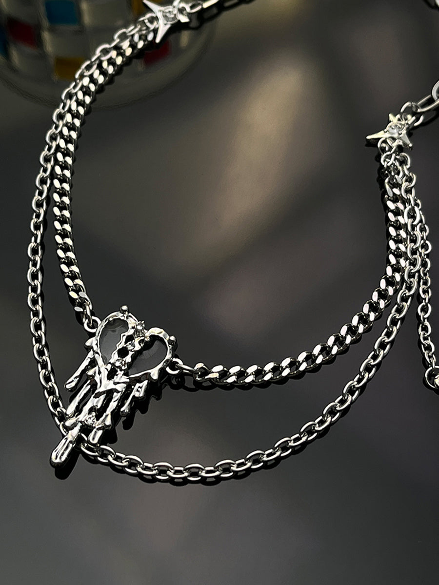 Baroque Love Double Necklace