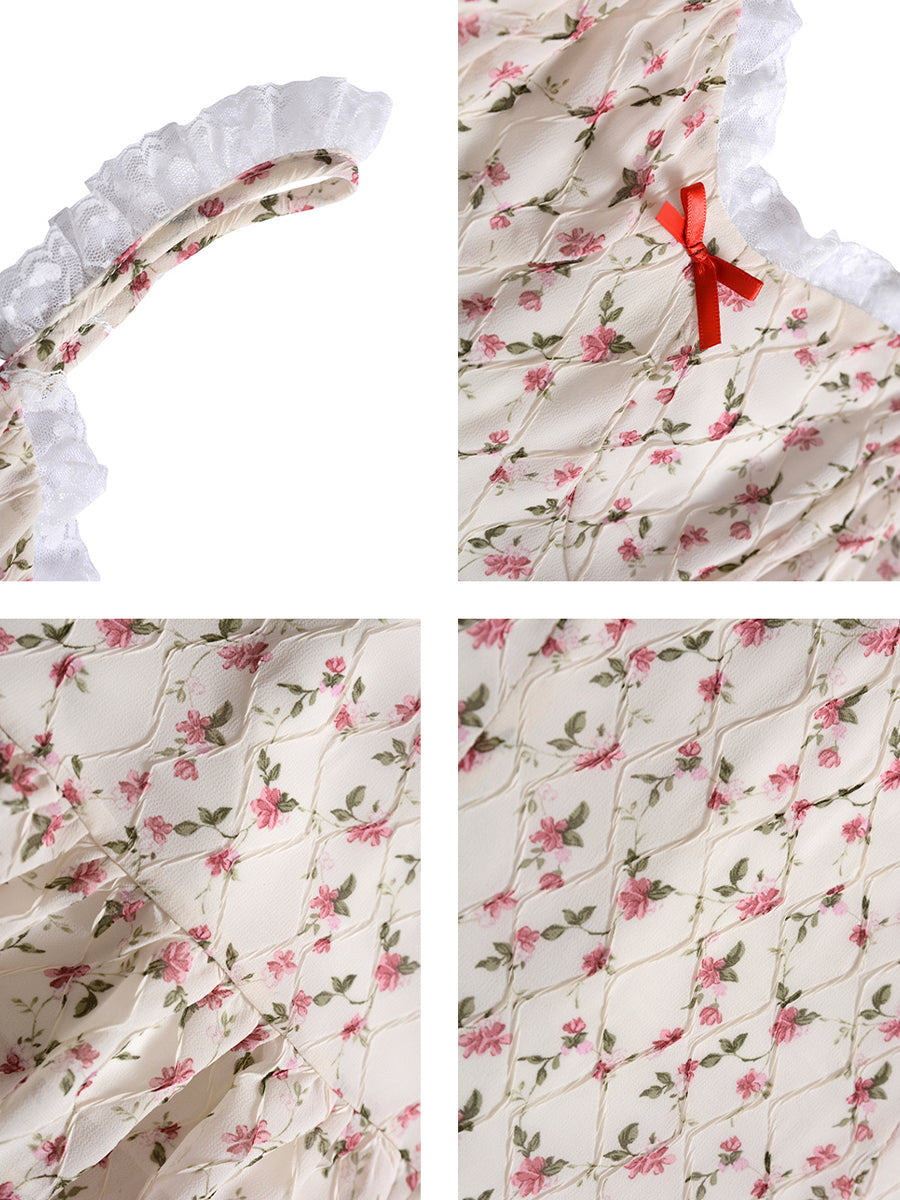 Spring Floral Halter Dress