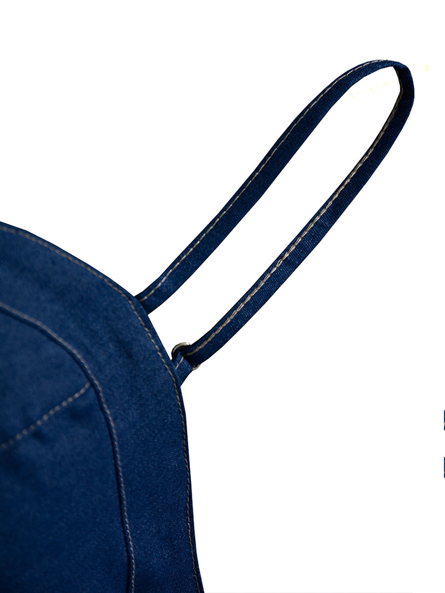 Denim Cami Midi Dress