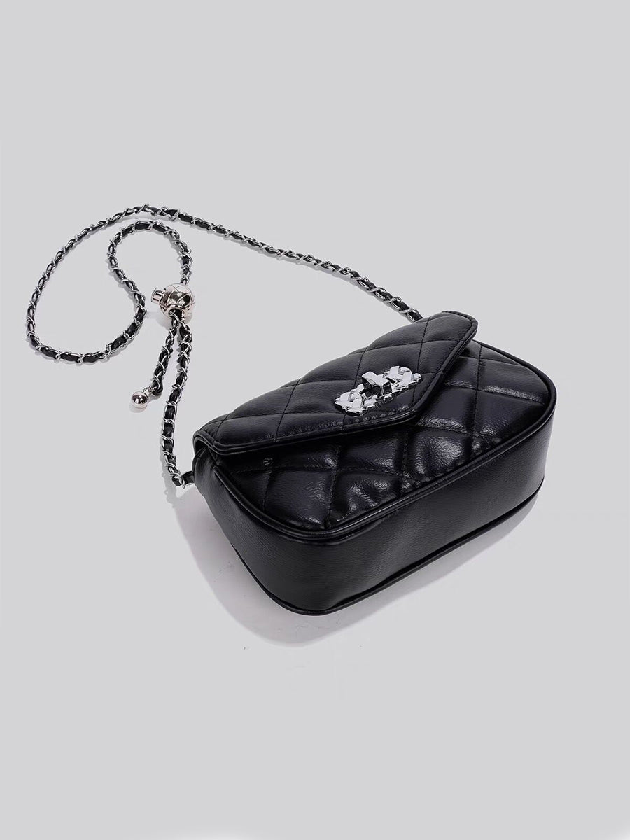 Leather Chain Rhombus Bag