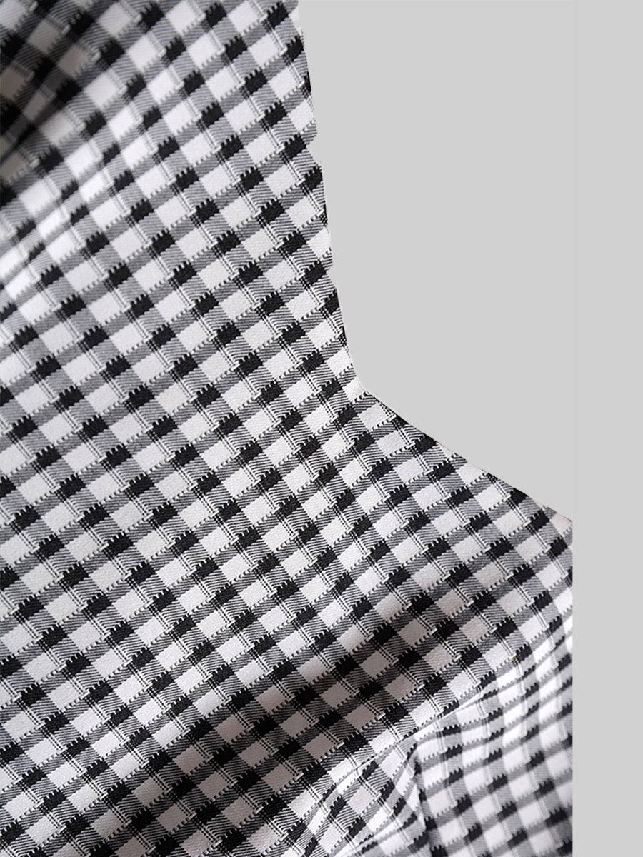 Irregular Plaid Halter Dress
