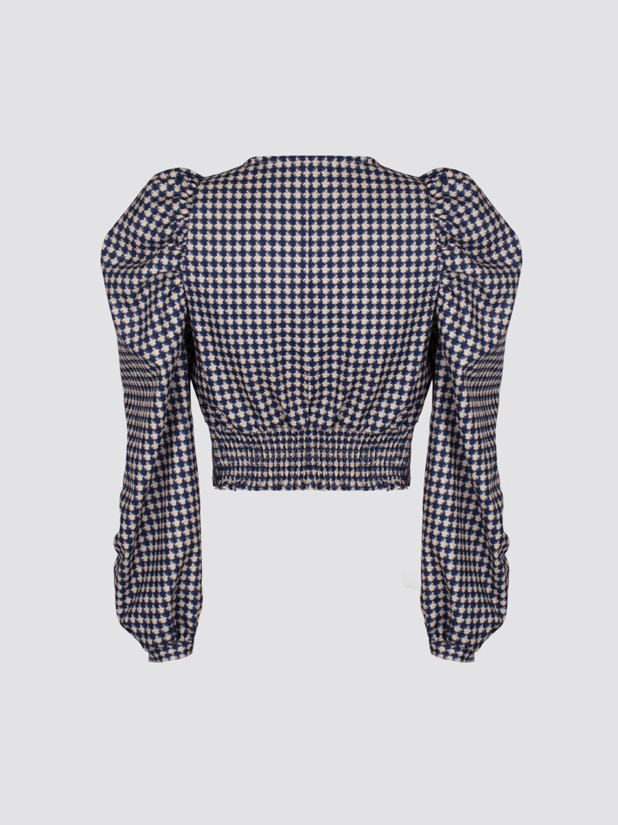 V-neck Puff Sleeve Top
