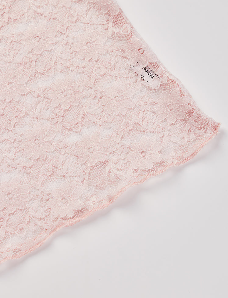 Lace Paneled Square Neck Top