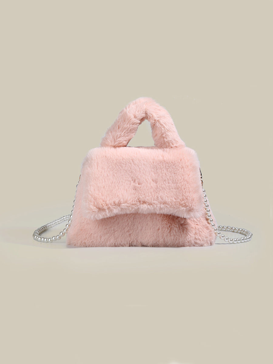 Solid Color Plush Bag