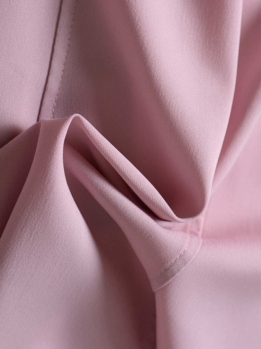 Elegant Dinners Slim Bow Pink Dress
