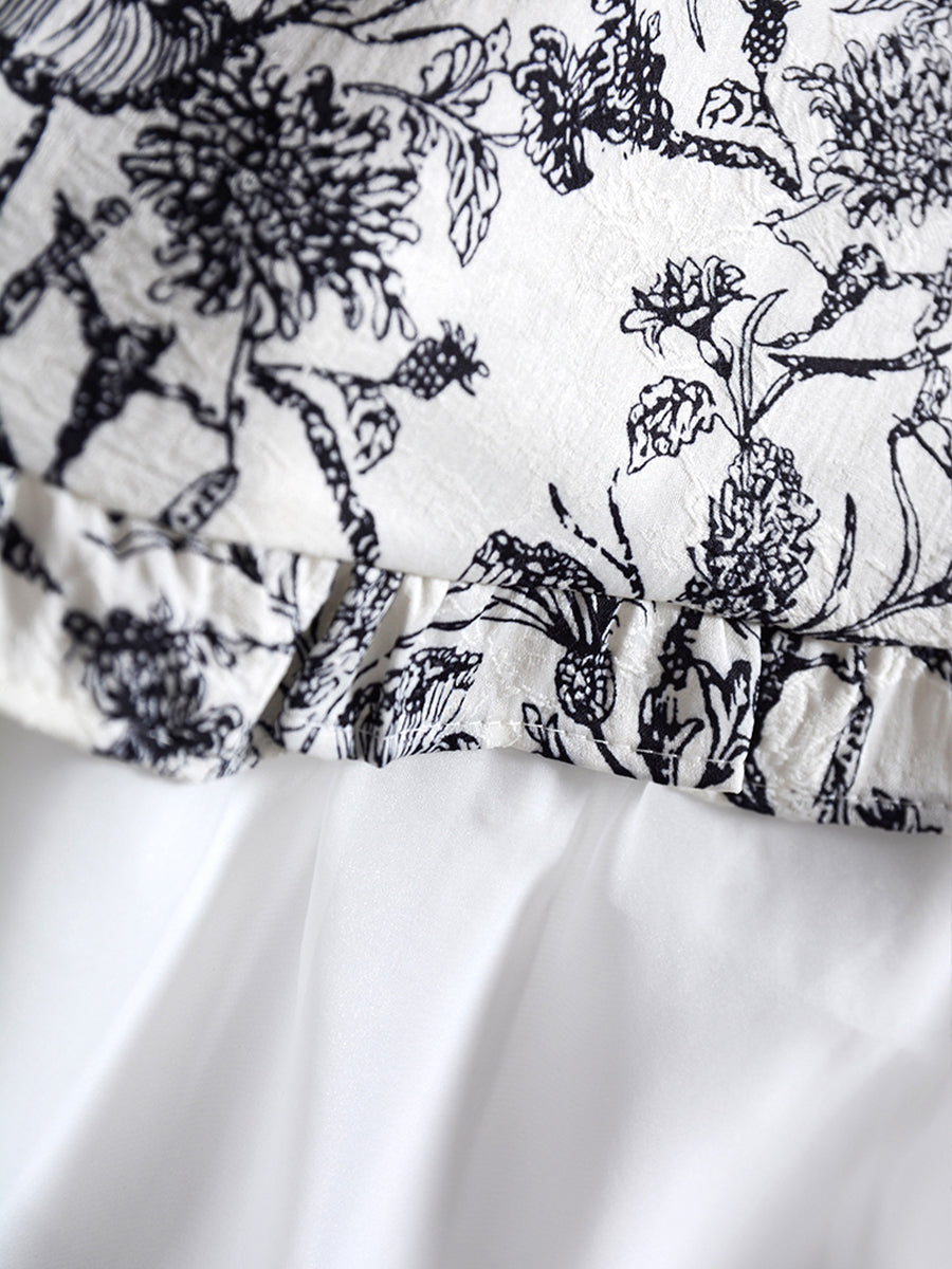 Vintage Cheongsam Irregular Dress