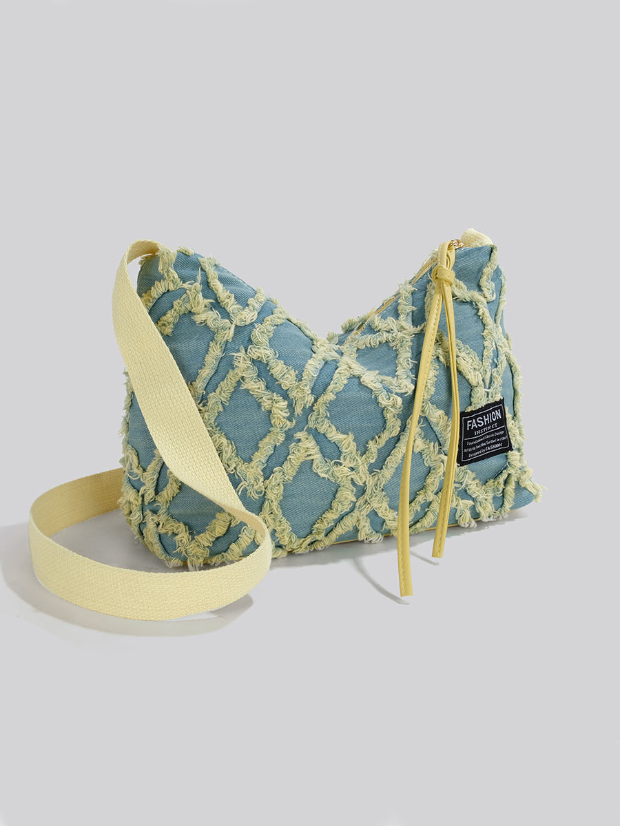 Geometric Tricolor Multifunctional Bag