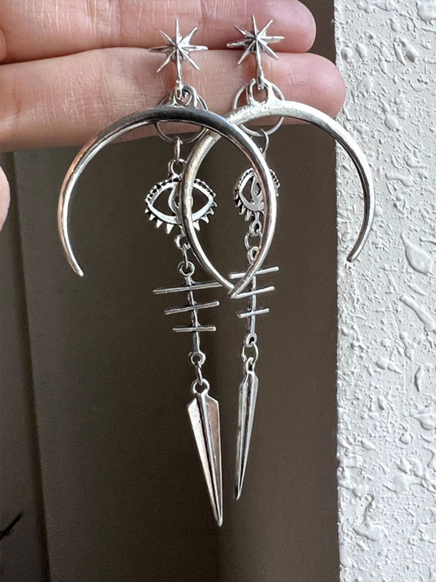 Irregular Star and Moon Earring