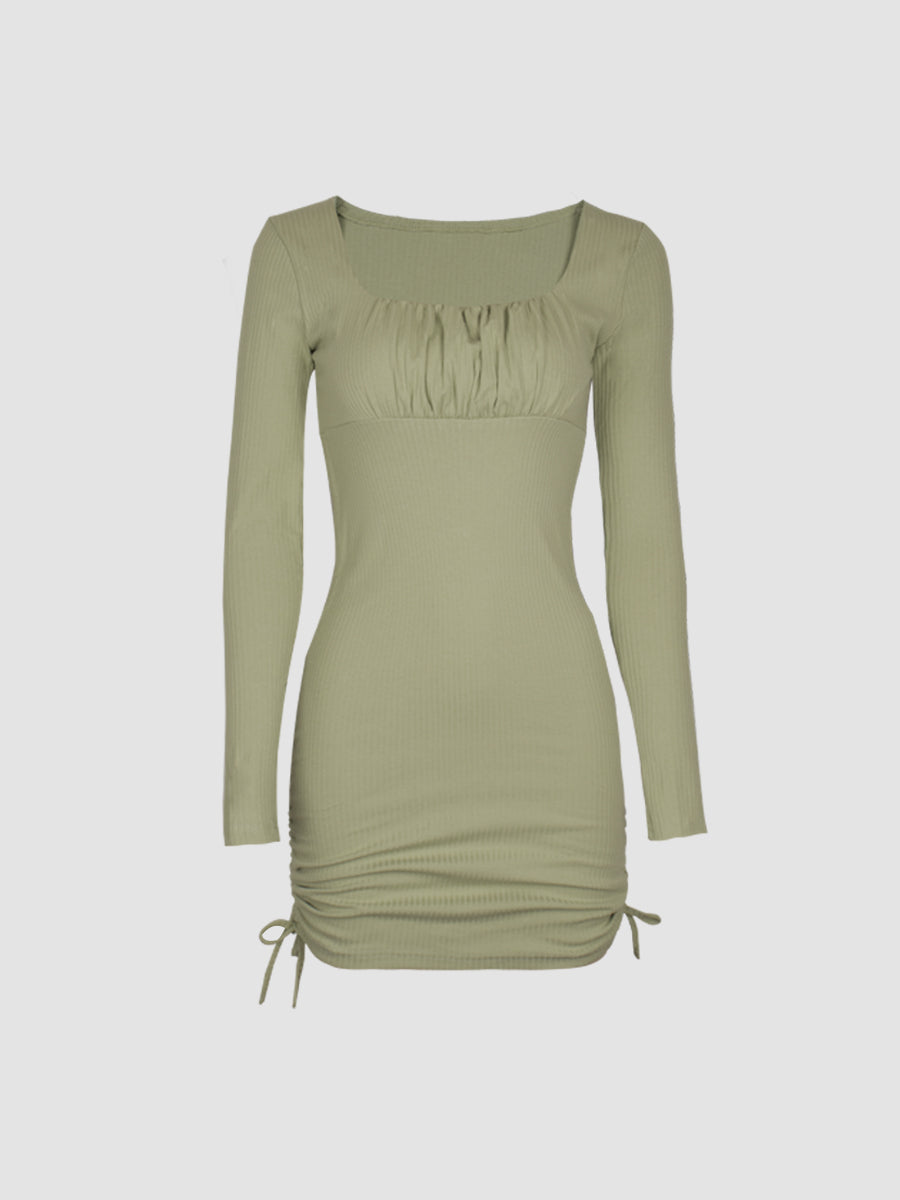 Drawstring Tight Dress