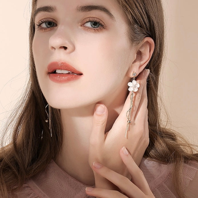 Floral Tassel Earrings
