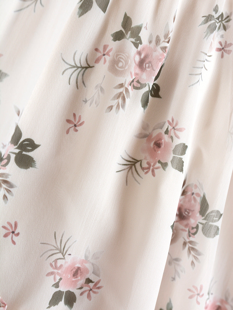 Elegant Floral Chiffon Dress