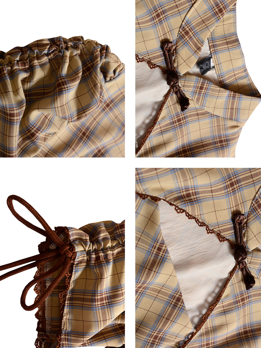 Plaid Strapped Dress