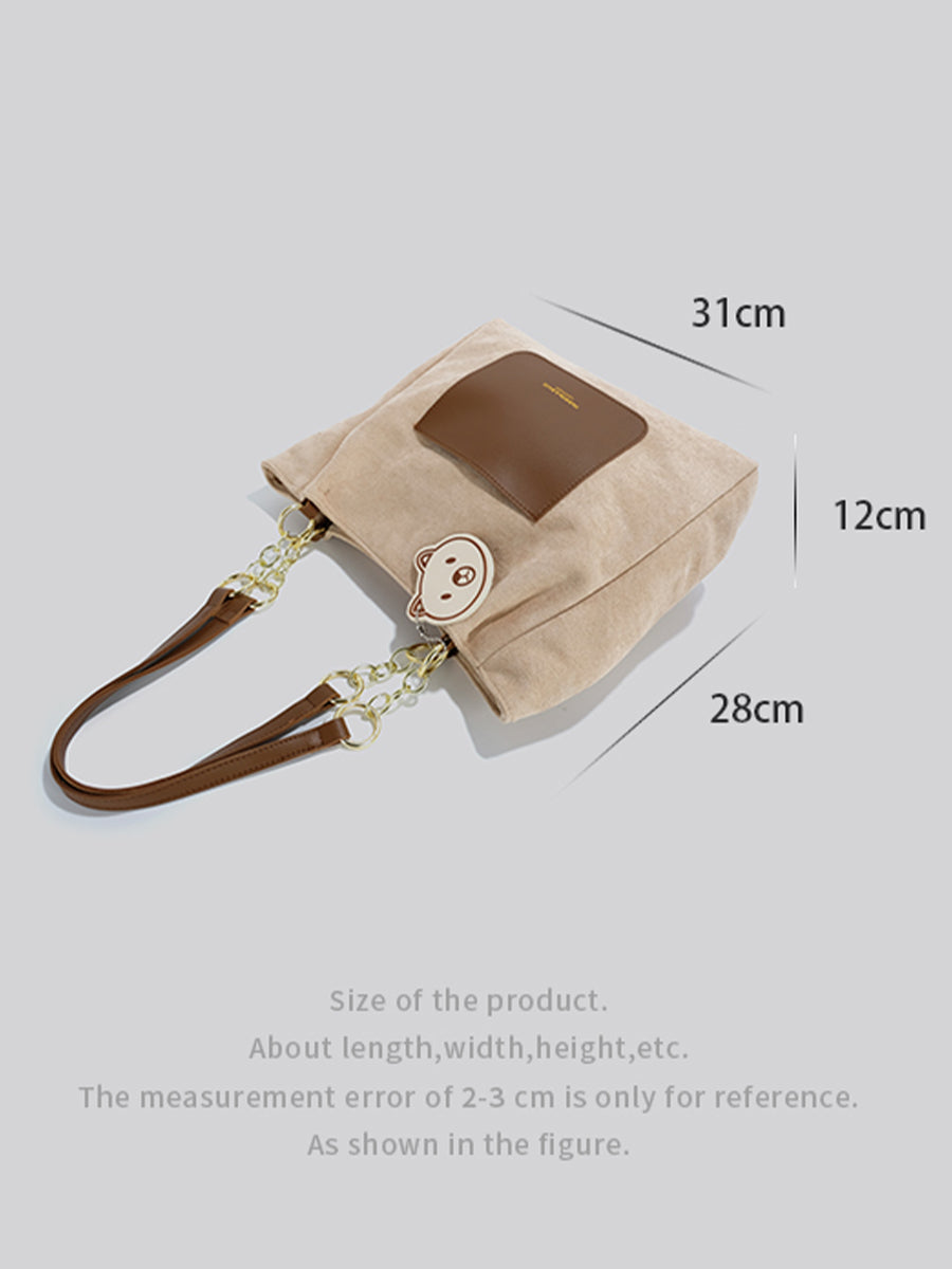 Velvet Bear Charm Tot Bag