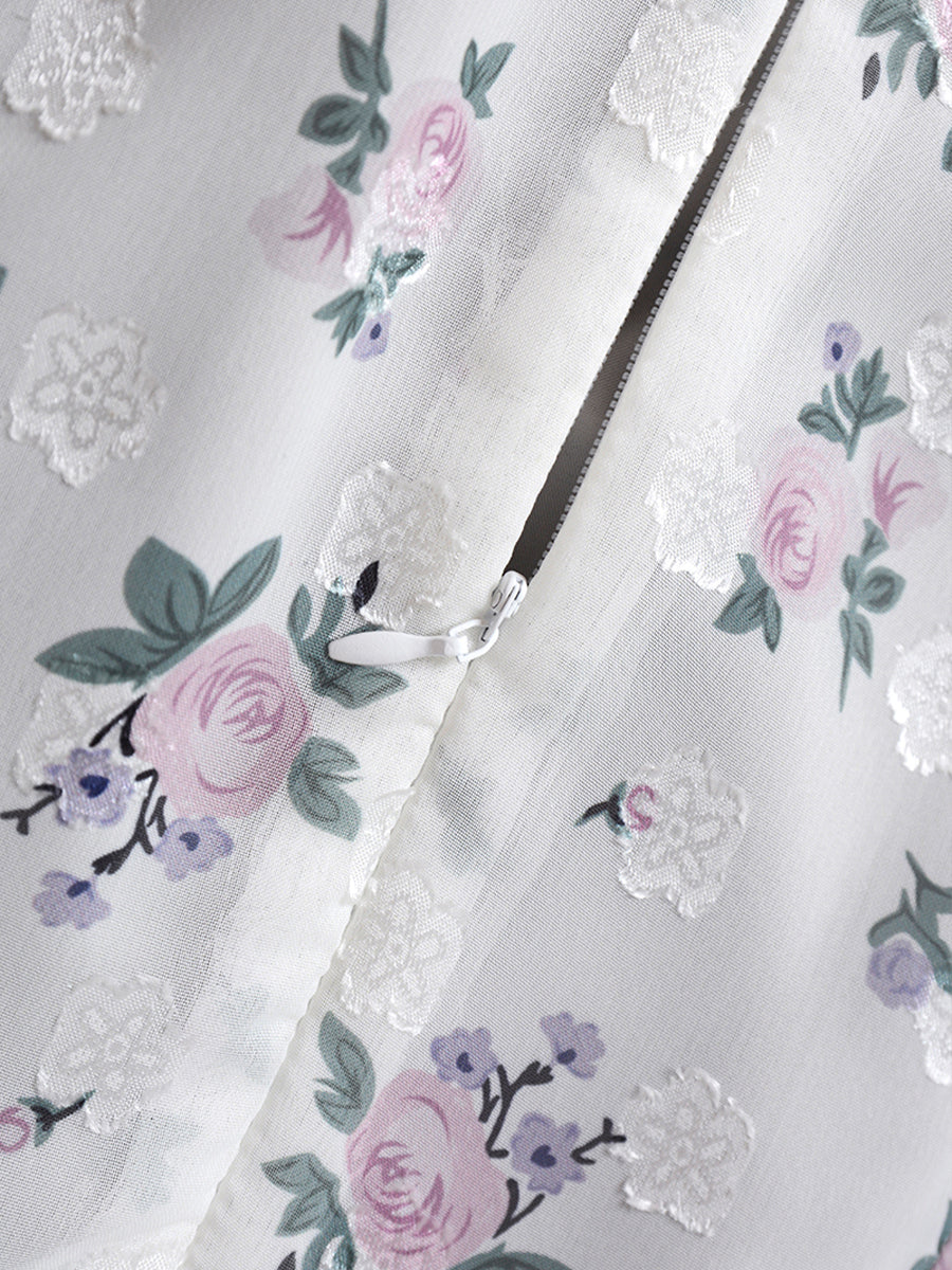 Fairy Floral Short-sleeved Dress