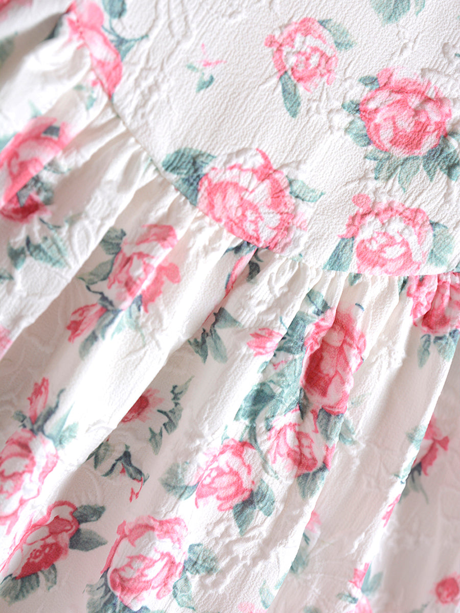 Camellia Vintage Embossed Dress