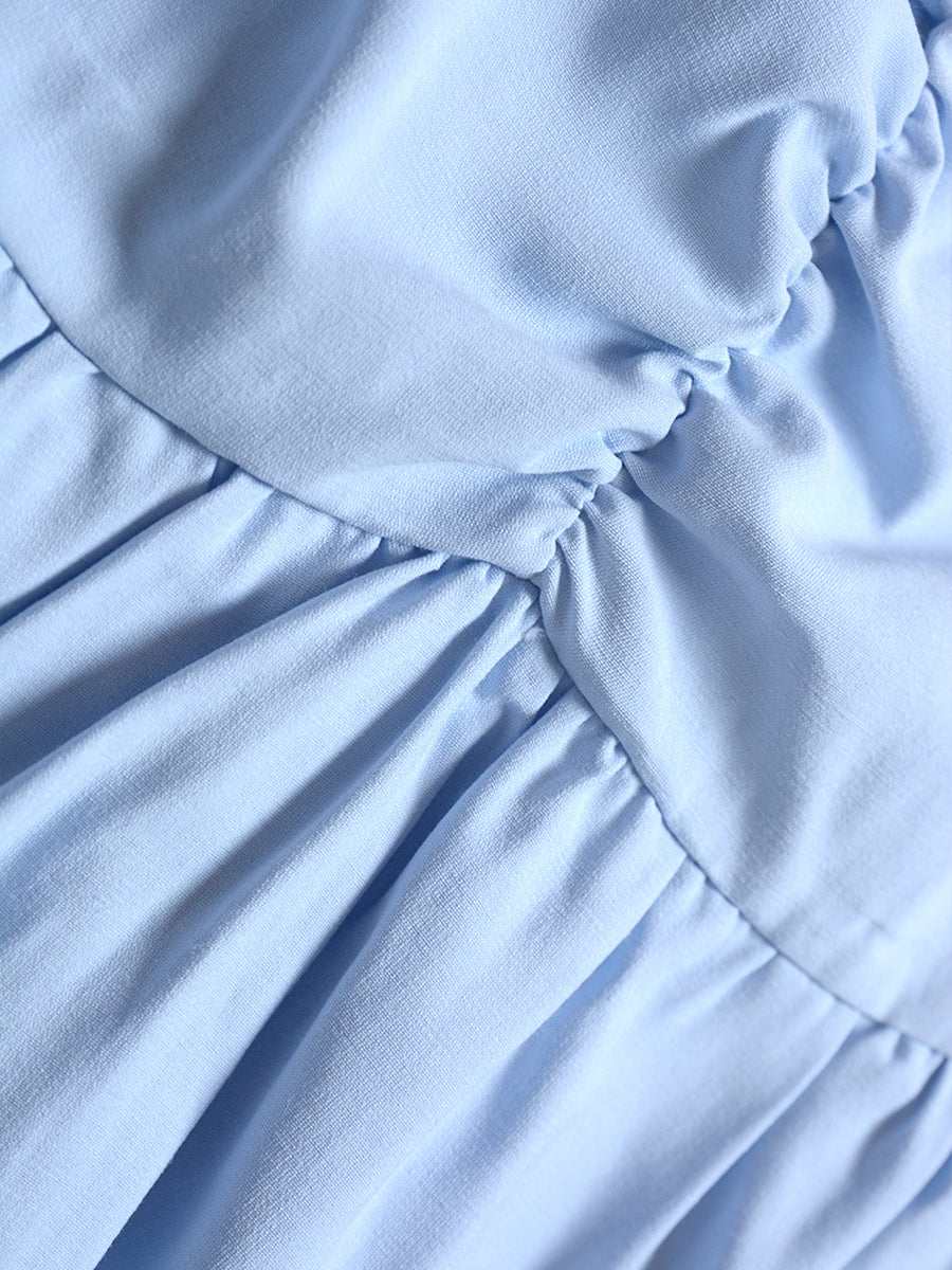 Tie Bow Sky Blue Dress