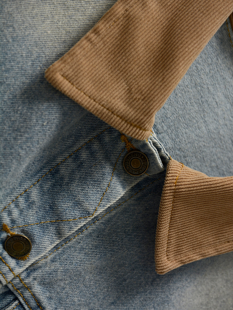 Denim Brass Studs Jacket