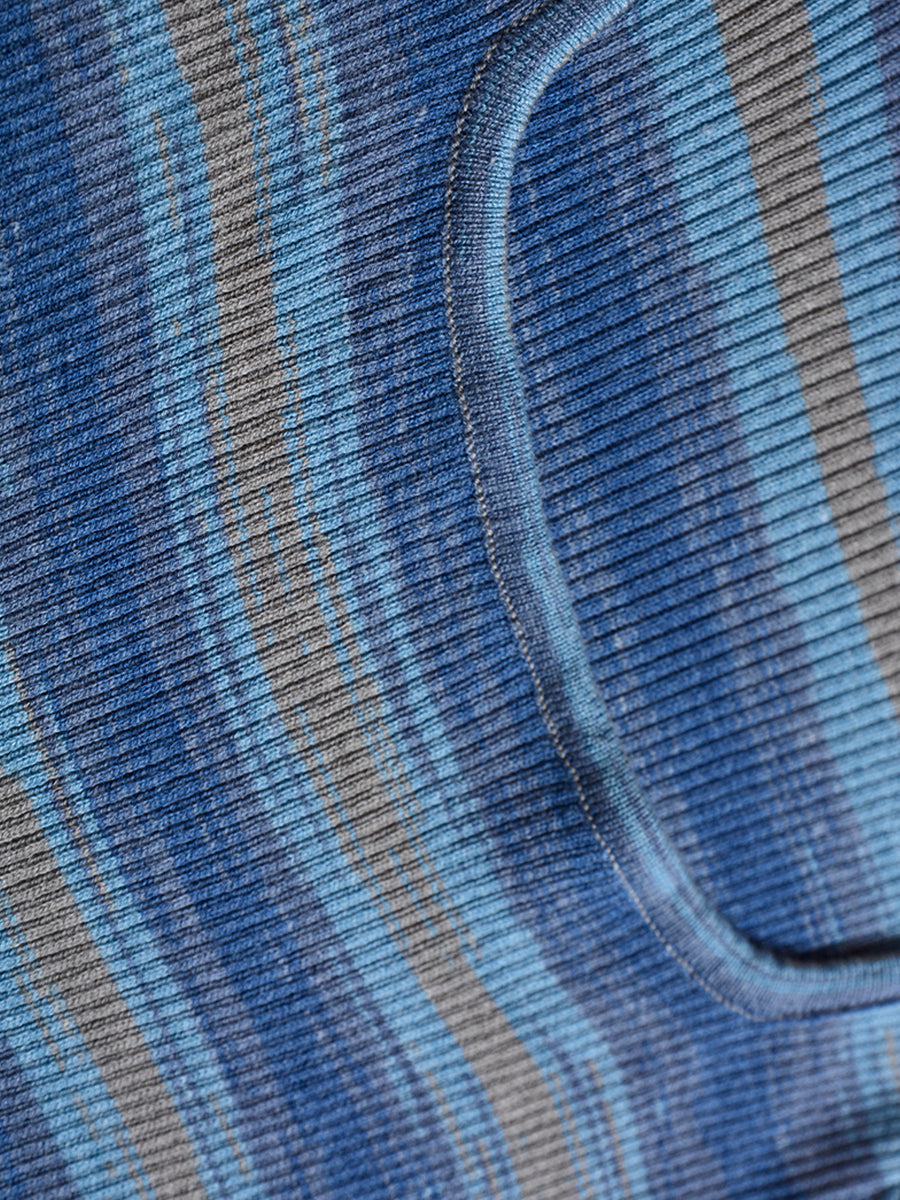 Blue Knitted Hip Dress