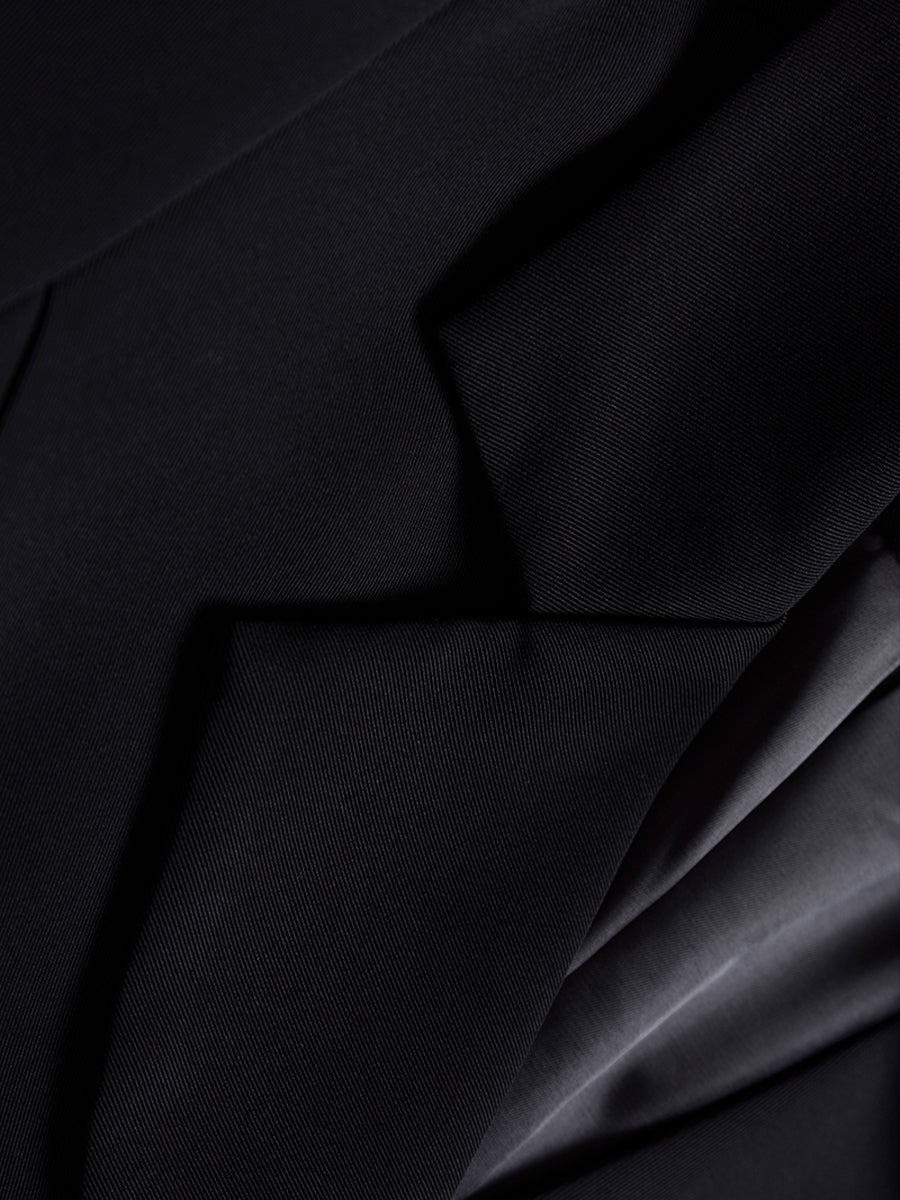 Solid Color Pleated Suit Dress