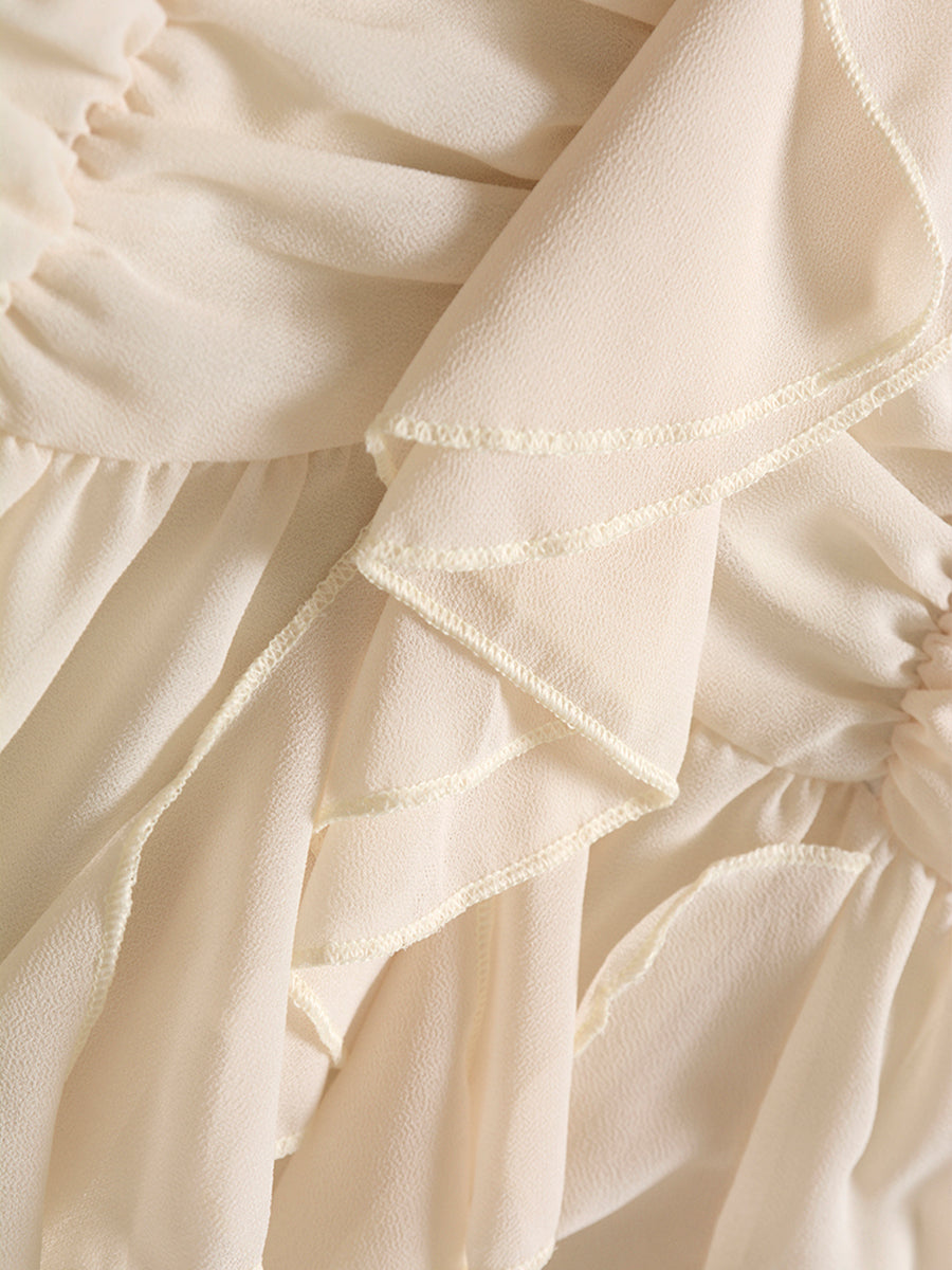 Chiffon Apricot Cami Dress