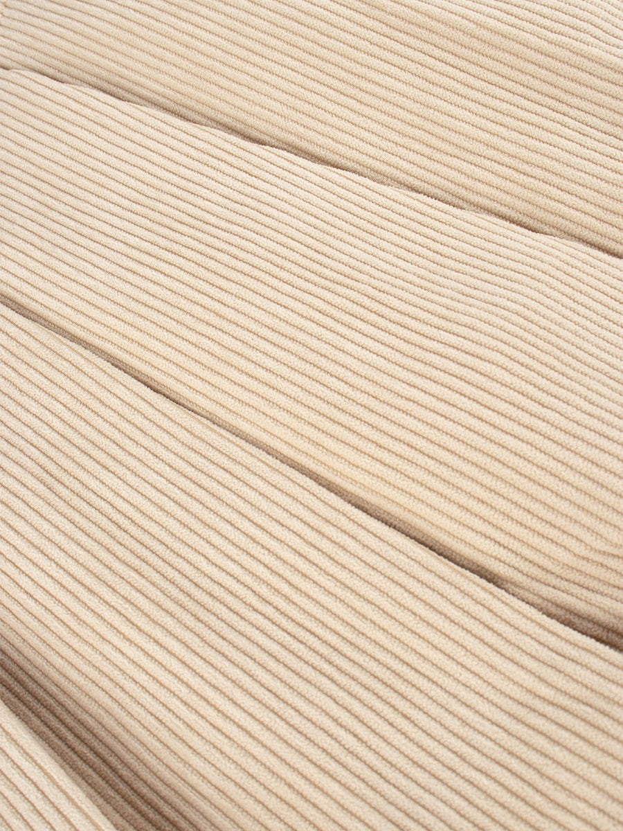 Corduroy Pleated Skirt with Belt