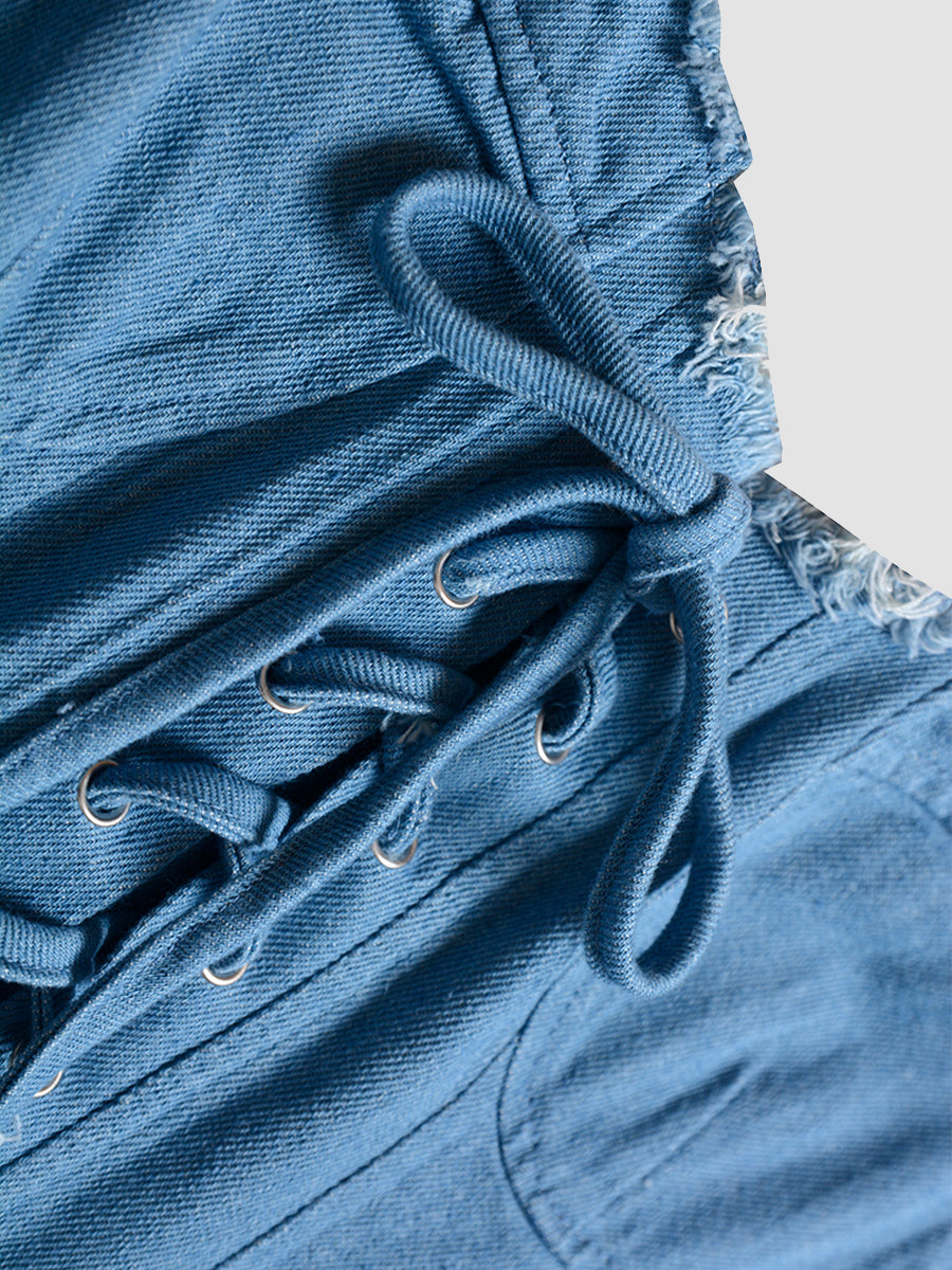 Blue Denim Cake Dress