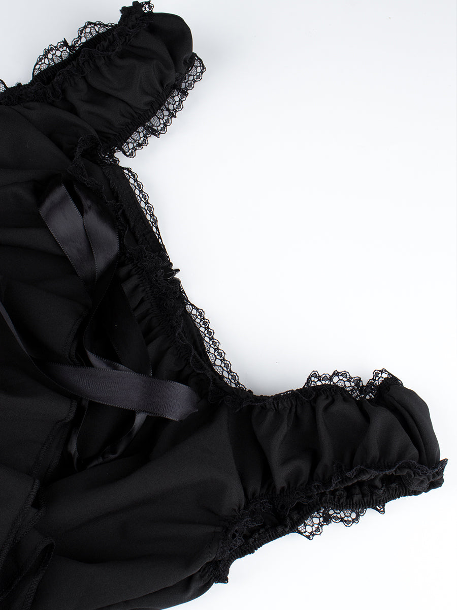 Goth Sleeveless Lace Dress