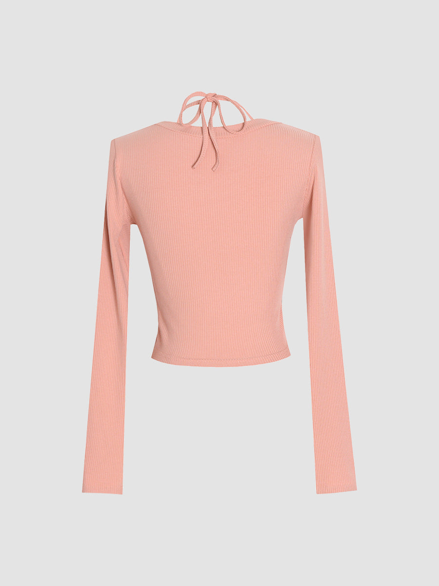 Pink Knit Striped Top
