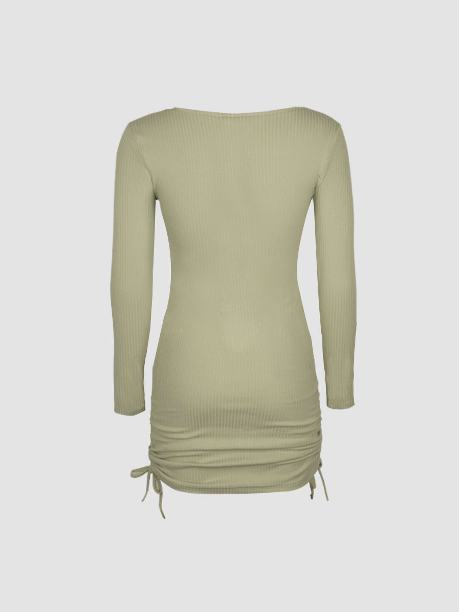 Drawstring Tight Dress