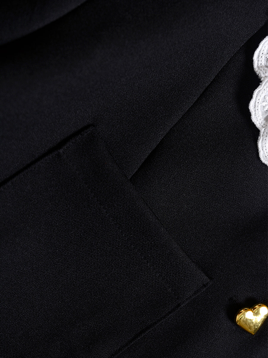 Elegant Short Sleeve Black Shirt Dress