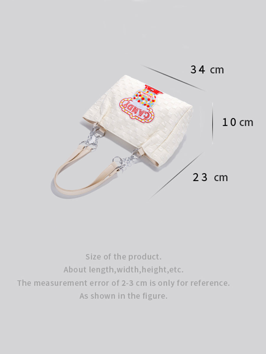 Large Capacity Embroidered Tote Bag