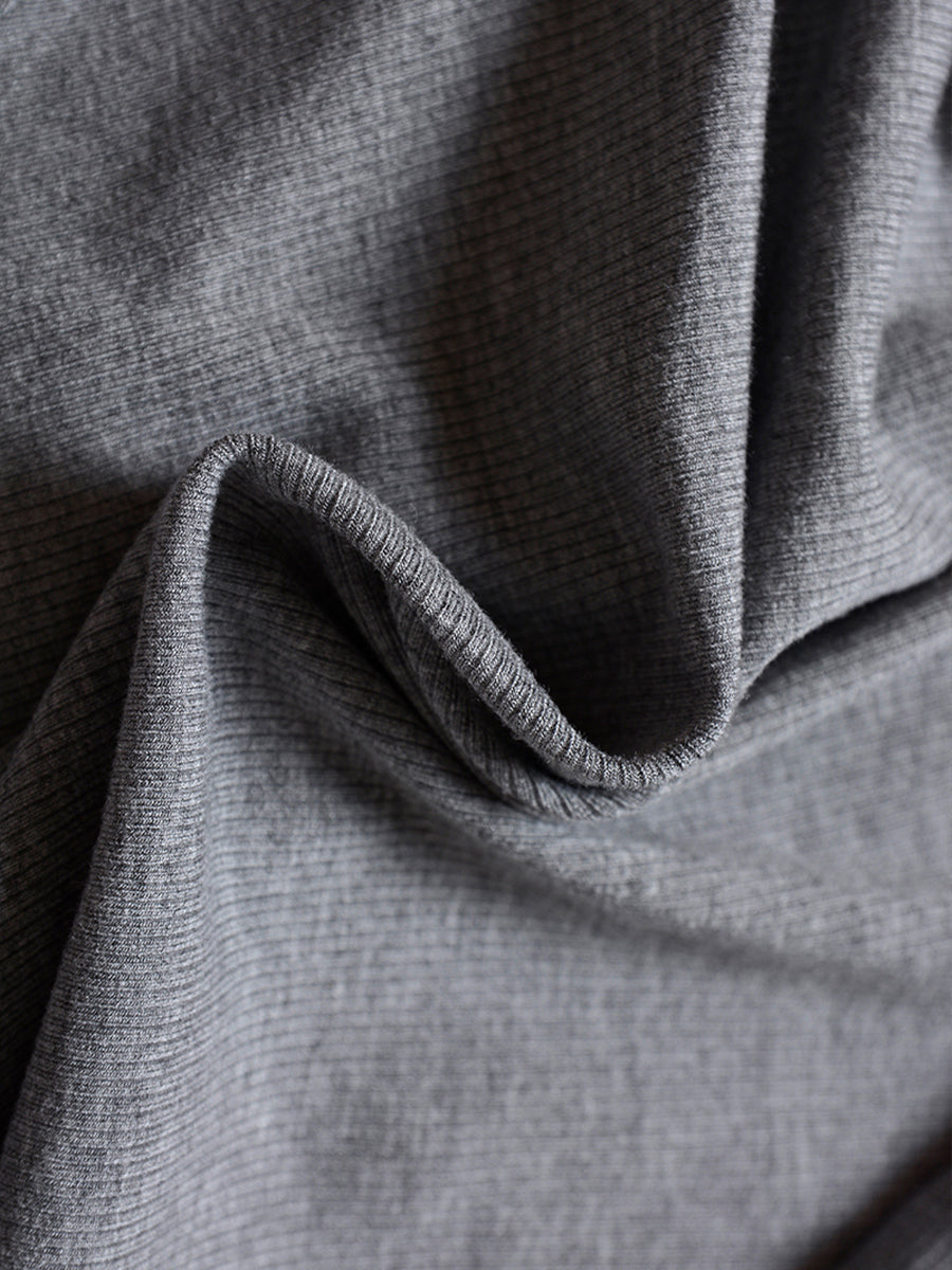 Irregular Polo Slim Wrap Grey Dress