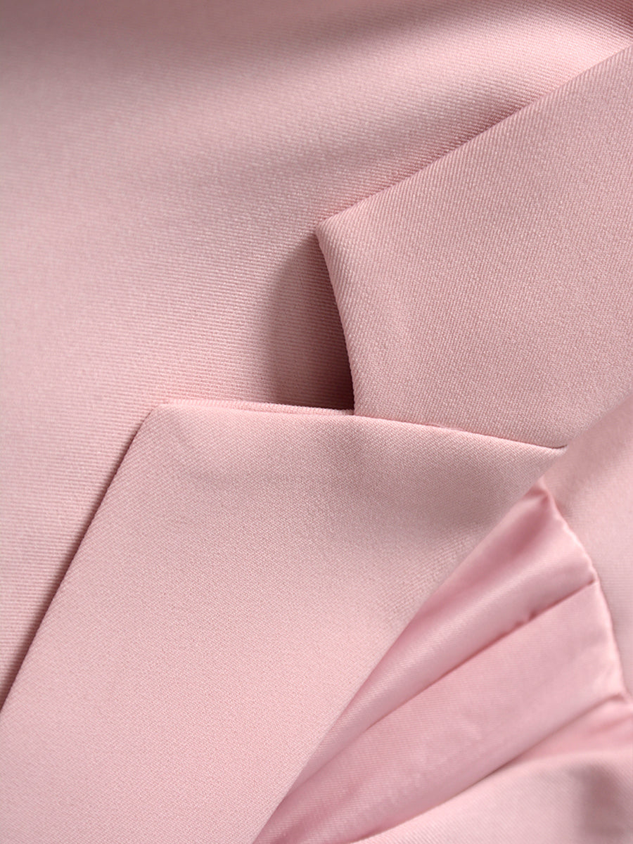 Loose Solid Color Blazer Coat