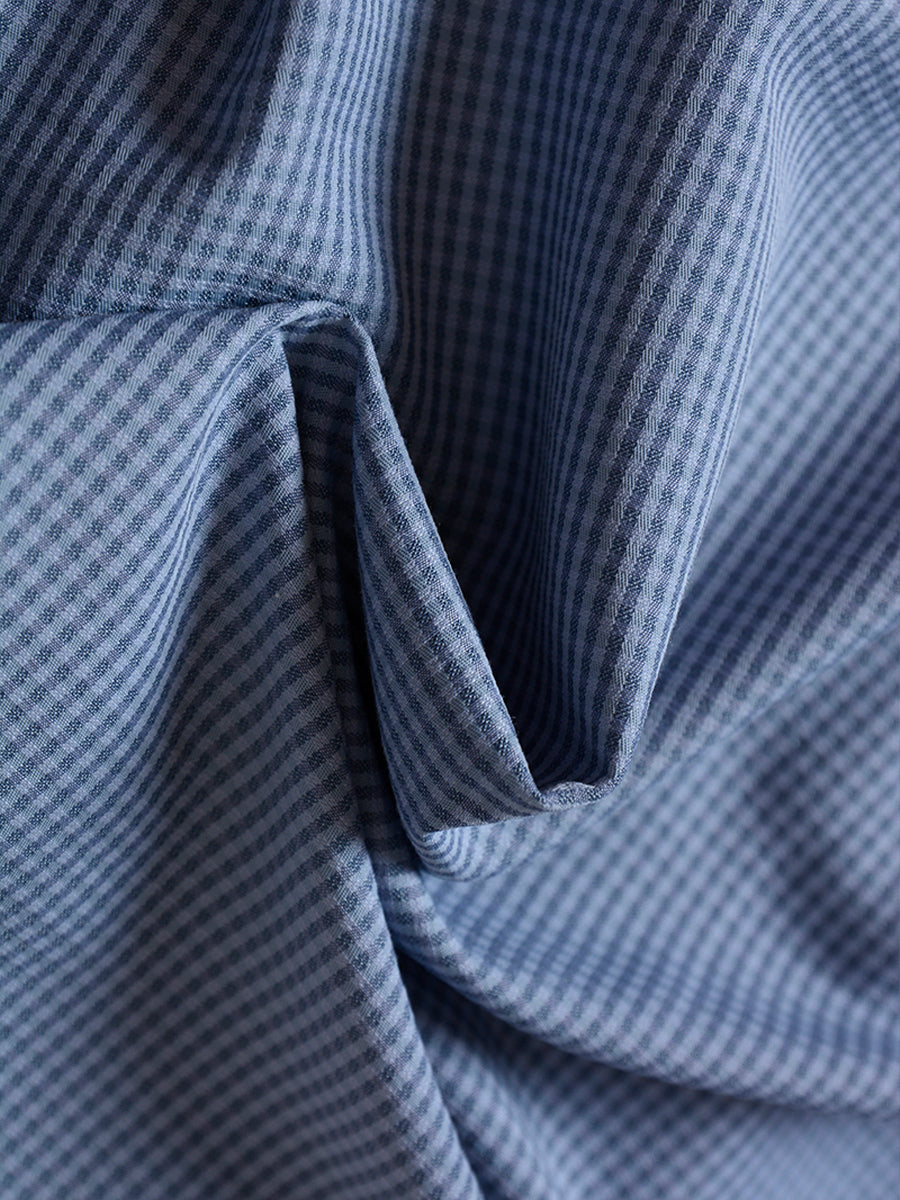 Blue Plaid Strappy Dress