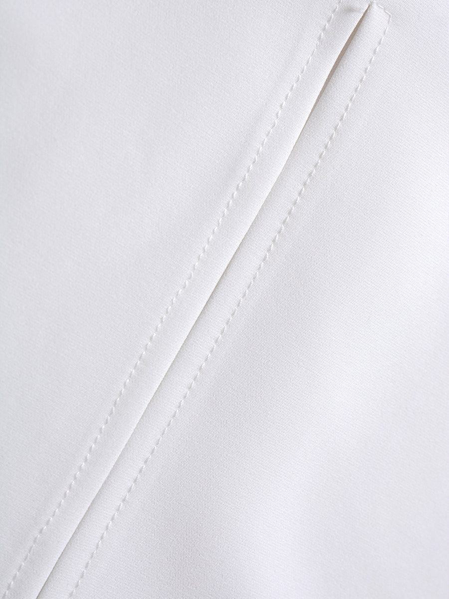 Retro Solid Color Slim Dress