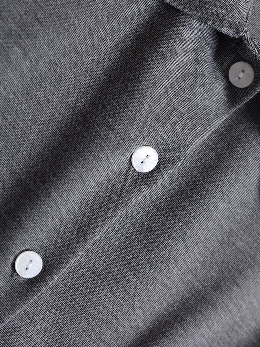 Grey Polo Neck Top&Skirt Set
