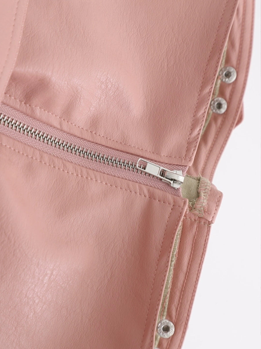 PU Leather Slim Fit Bralette Top