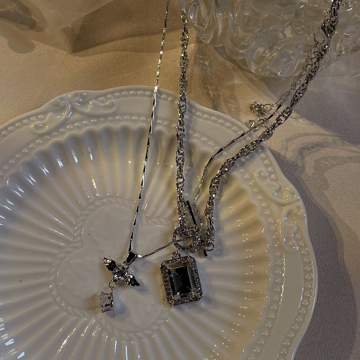 Double Gemstone Necklace